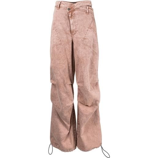 ANDREĀDAMO asymmetric-rise wide-leg jeans - rosa