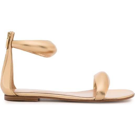 Gianvito Rossi sandali con effetto metallizzato bijoux - oro