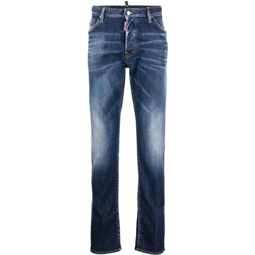 DSQUARED2 jeans skinny cool guy effetto vissuto - blu