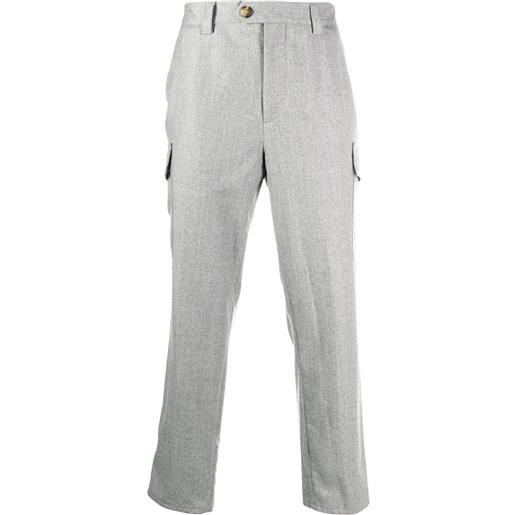 Brunello Cucinelli pantaloni crop - grigio