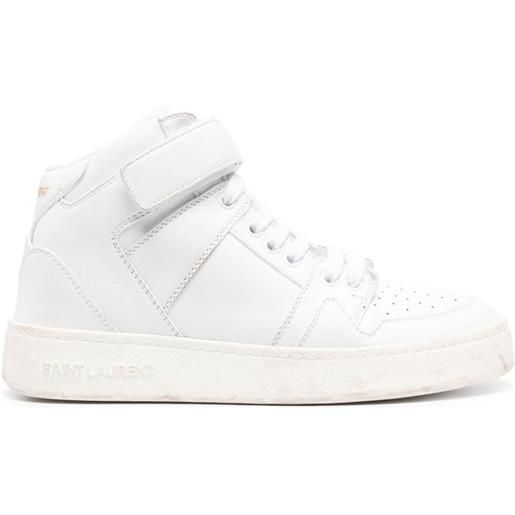 Saint Laurent sneakers lax con effetto vissuto - bianco