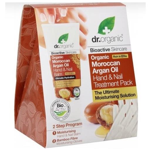 Optima Naturals dr organic argan hand cream pack con guanto in bambu'