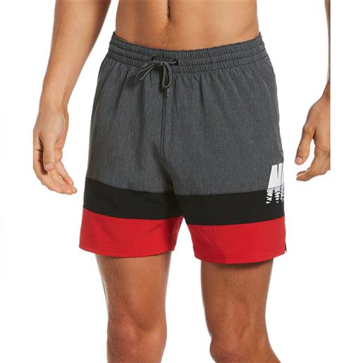 Nike Swim block 5´´ swimming shorts rosso, nero, grigio s uomo