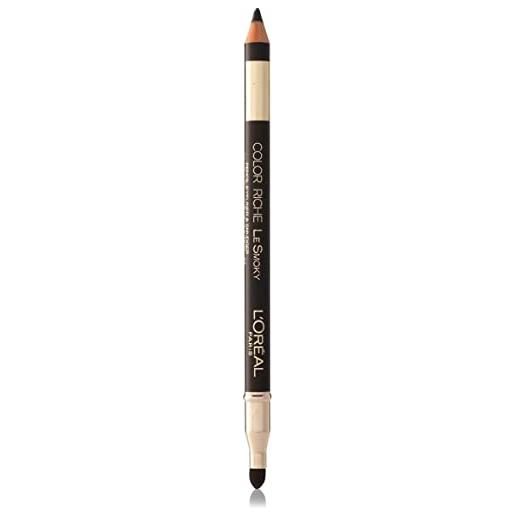 L'Oréal Paris color riche le smoky matita occhi, 201 black velour