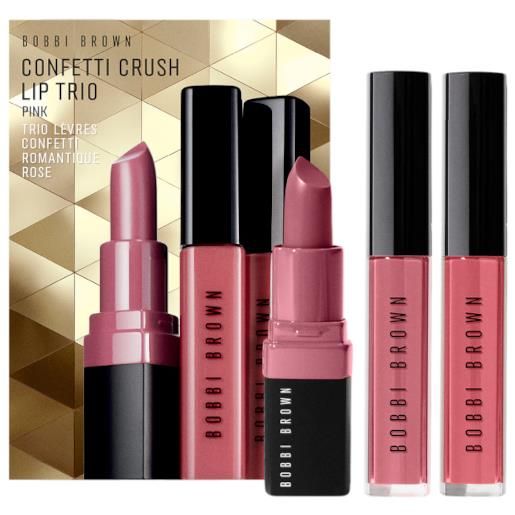 Bobbi Brown confetti crush lip trio pink 2 x 4 ml crushed oi-infused gloss + 2.5 gr crushed lip color