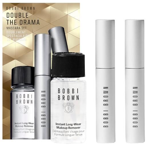 Bobbi Brown double the drama mascara set 2 x 6 ml smokey eye mascara + 30 ml mini long-wear instant makeup remover