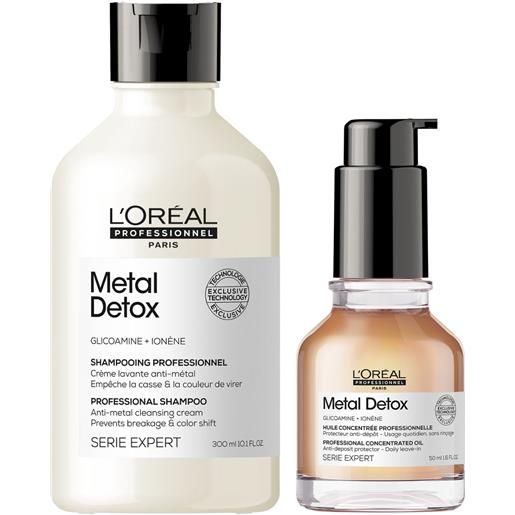 L'Oréal Professionnel l'oreal kit serie expert metal detox shampoo + olio