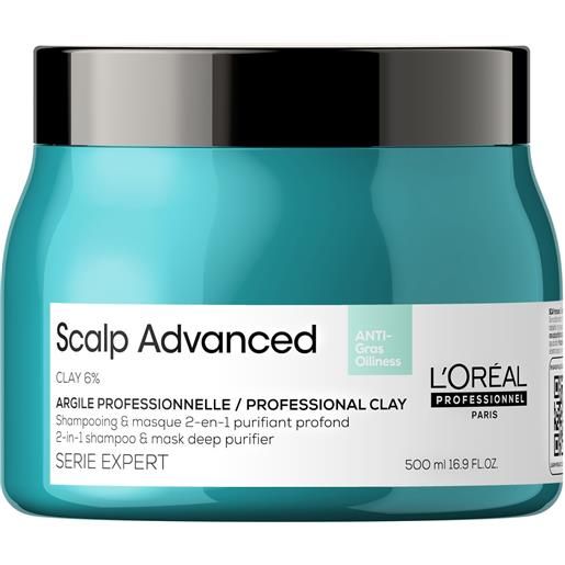 L'Oréal Professionnel l'oreal serie expert scalp advanced 2 in 1 deep purifier clay anti-oiliness 500 ml
