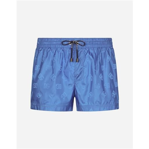 Dolce & Gabbana short jacquard swim trunks with dg monogram