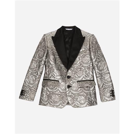 Dolce & Gabbana giacca monopetto in jacquard laminato