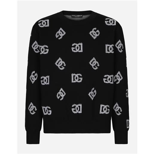 Dolce & Gabbana maglia girocollo filato tecnico jacquard dg