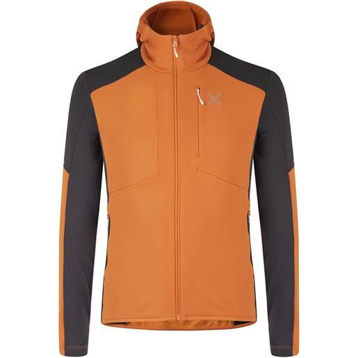 Montura smooth hoodie fleece arancione s uomo