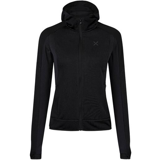 Montura stretch color 2 hoodie fleece nero xs donna