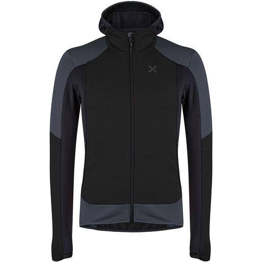 Montura stretch color 2 hoodie fleece nero s uomo