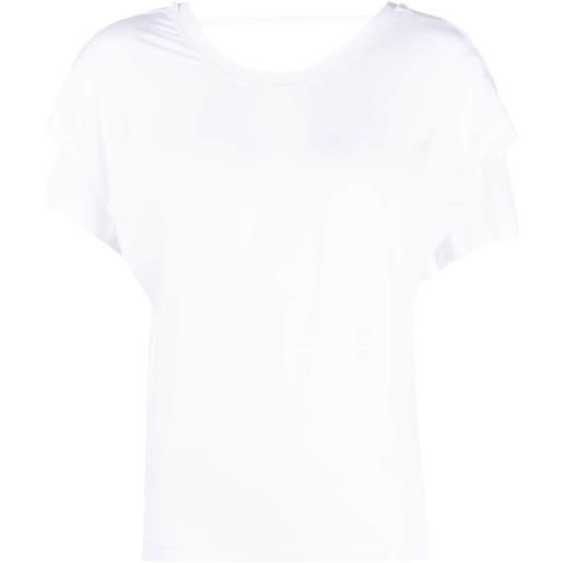 IRO t-shirt heveta con ruches - bianco