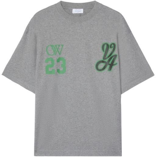 Off-White t-shirt 23 varsity skate - grigio
