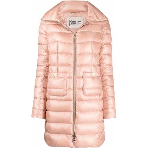 Herno cappotto imbottito con zip - rosa