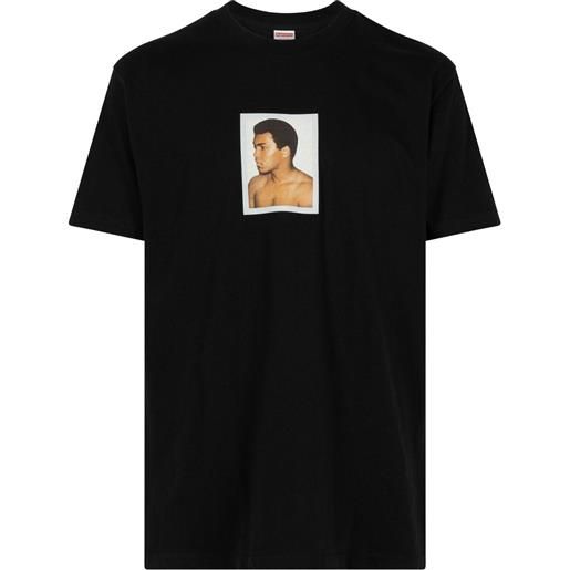 Supreme t-shirt ali/warhol con stampa fotografica - nero