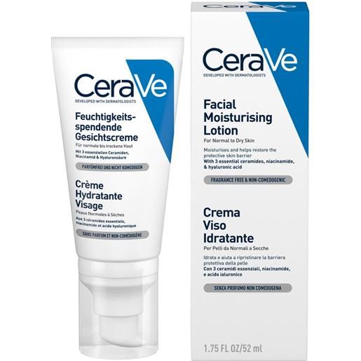 Cerave crema viso idratante pm con acido ialuronico niacinamide e 3 ceramidi essenziali 50ml