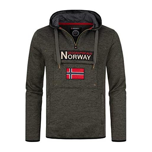 Felpa GEOGRAPHICAL NORWAY Uomo Men Flyer Regular Fit Full Zip Anapurna  Cappuccio