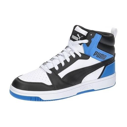 PUMA unisex rebound v6 scarpe da ginnastica, puma white puma black puma team royal, 40 eu