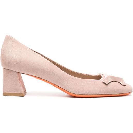 Santoni pumps con logo inciso 55mm - rosa