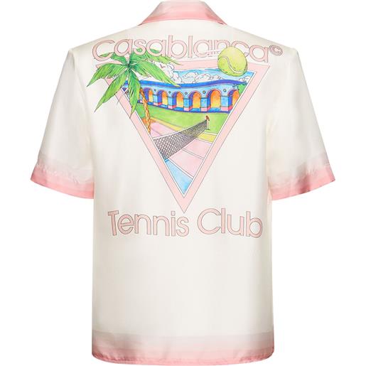 CASABLANCA camicia tennis club in seta stampata