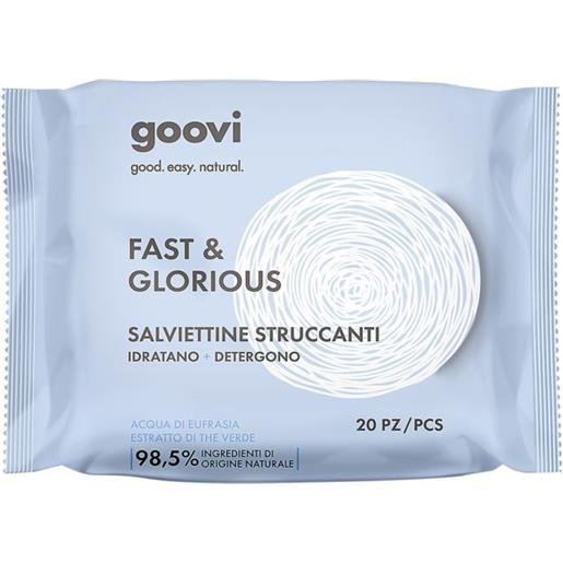 THE GOOD VIBES COMPANY Srl goovi fast & glorious salviettine struccanti - salviettine detergenti e idratanti - 20 pezzi