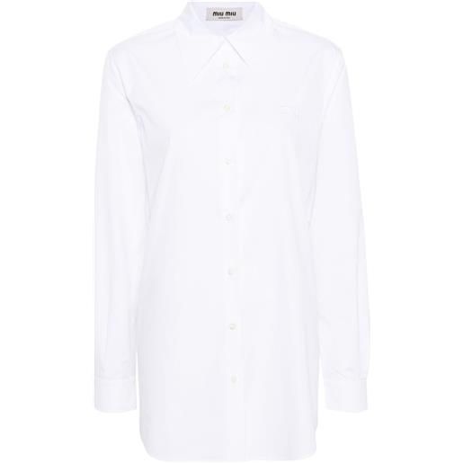 Miu Miu camicia con colletto oversize - bianco