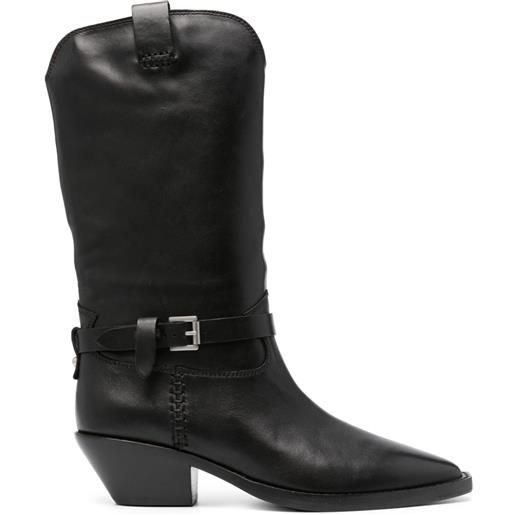 Ash duran 55mm leather boots - nero