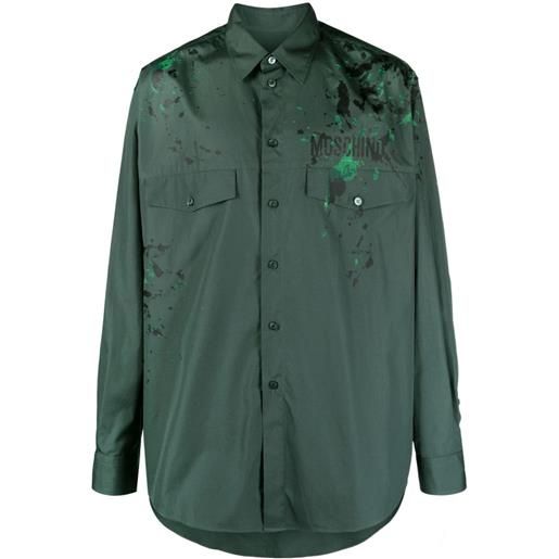 Moschino camicia con stampa - verde