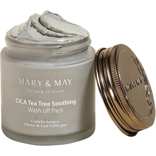 MARY & MAY maschera viso all'argilla cica tea. Tree soothing wash off pack 125 g