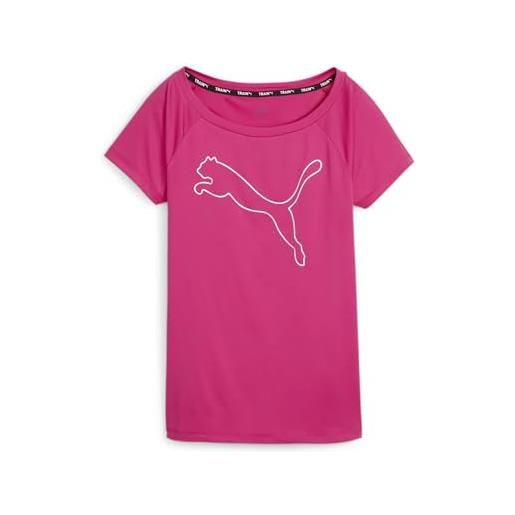 PUMA t-shirt da training favourite jersey cat da donna l garnet rose pink