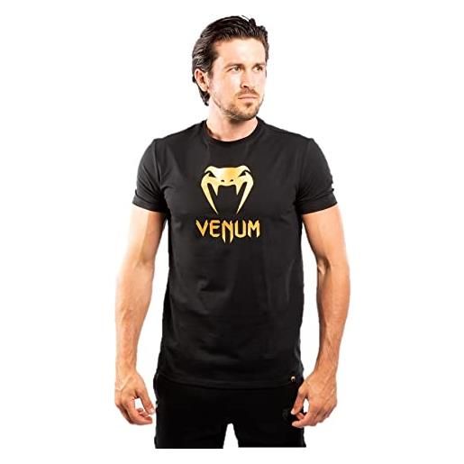 Venum t-shirt classica, uomo, nero/oro, l