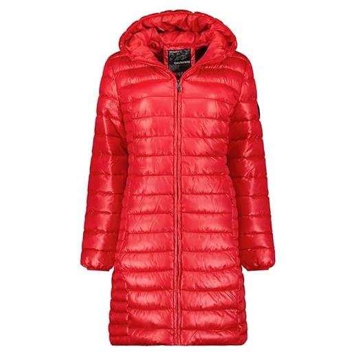 Geographical Norway annecy long hood lady - giacca donna imbottita calda autunno-invernale - cappotto caldo - giacche antivento a maniche lunghe - abito ideale (nero m)
