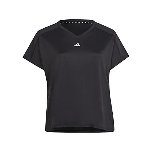adidas aeroready train essentials v-neck (plus size) short sleeve t-shirt donna