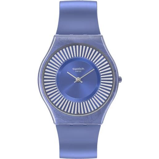 Swatch / skin / metro deco / orologio donna / quadrante blu / cassa plastica / cinturino silicone