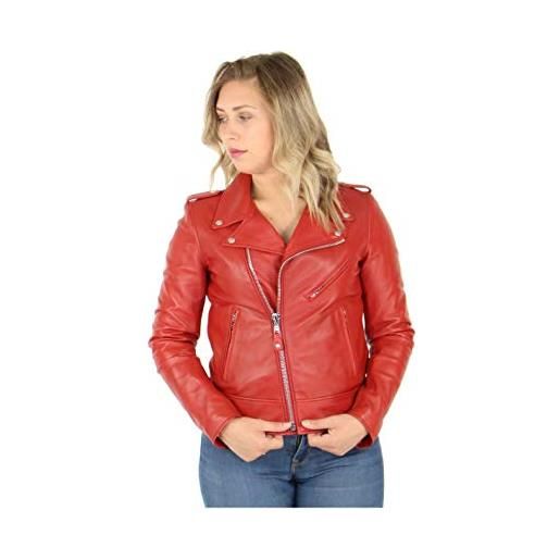 Schott NYC lcw1601d, giacca, donna, rosso (red), xxl