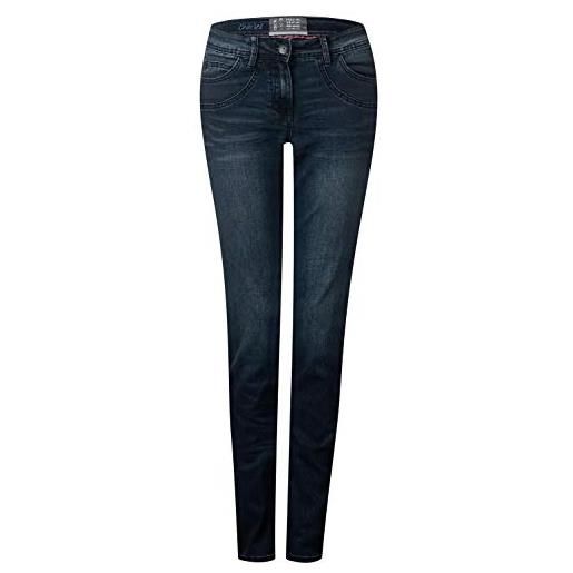 Cecil 371855 charlize jeans slim, multicolore (blue/black used wash 10770), w32/l32 (taglia produttore: 32) donna