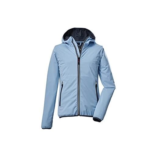 Killtec girl's giacca funzionale a 2 strati/giacca outdoor con cappuccio, ripiegabile kos 229 grls jckt, ice-blue, 140, 39647-000