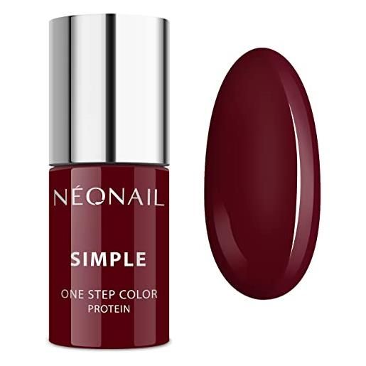 NeoNail Professional néonail rot xpress 8076-7 - smalto uv simple one step color protein glamorous 3 in 1, 7,2 ml