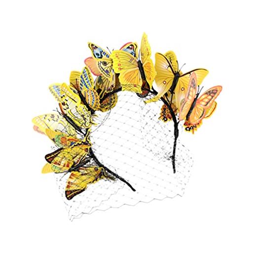 Beaupretty 1 pc cerchietto a farfalla accessori per farfalla fascinator a farfalla cerchietto per con farfalle copricapo di velo da sposa papillon plastica bambino alone