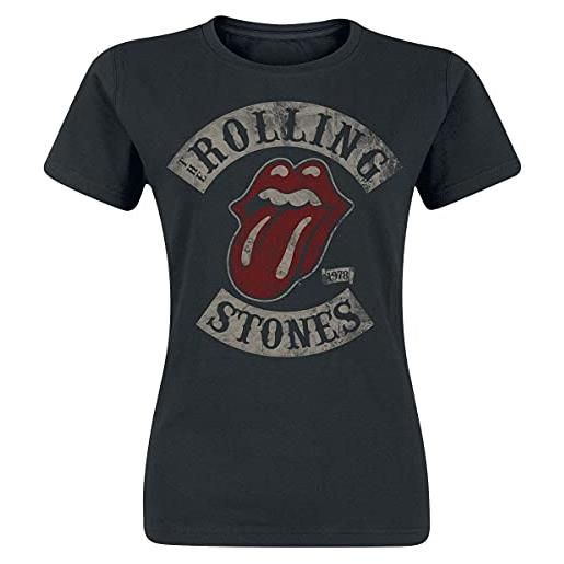 Rolling Stones the Rolling Stones 1978 donna t-shirt nero s 100% cotone regular