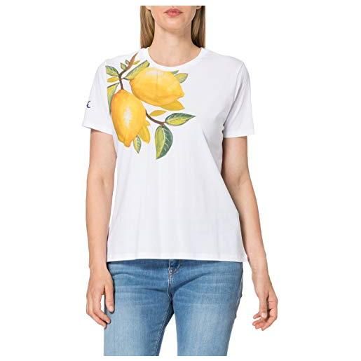 Desigual ts_limoni t-shirt, bianco, m donna