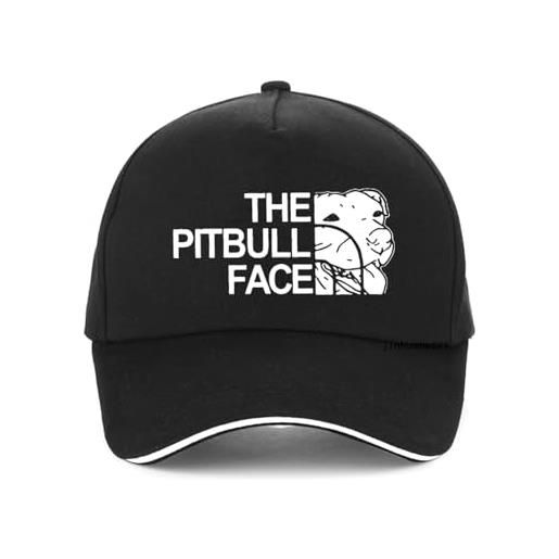 TONFON cappellino baseball unisex uomo the pitbull pit bull dog print berretto baseball con chiusura posteriore regolabile harajuku style hip hop regalo perfetto
