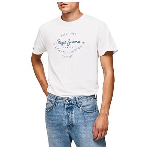 Pepe Jeans rigley, t-shirt uomo, bianco (white), xl