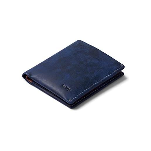 Bellroy note sleeve, portafoglio sottile in pelle, sono disponibili versioni rfid (max. 11 carte e contante) - ocean