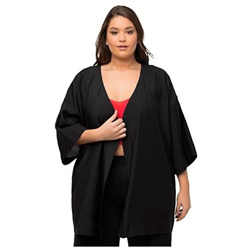 Ulla popken kimono blazer casual, nero, 52-54 donna