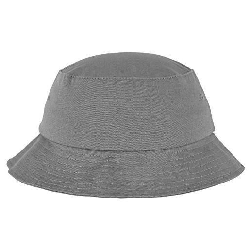 Flexfit cotton twill bucket hat - unisex anglerhut für damen und herren, einfarbig, mit patentiertem Flexfit band, farbe blau, one size