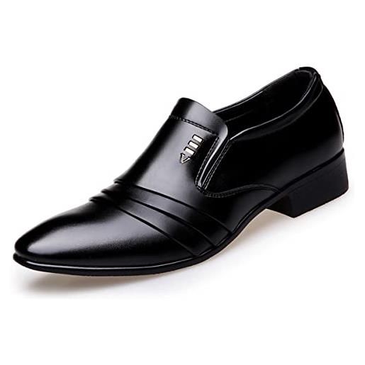 Bandkos derby oxford brogue - scarpe da lavoro, da uomo, in pelle, stile classico, colore nero, taglia 38-46 eu, nero , 39 eu